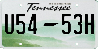 TN license plate U5453H