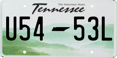 TN license plate U5453L