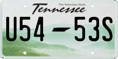 TN license plate U5453S