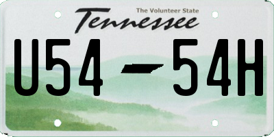TN license plate U5454H