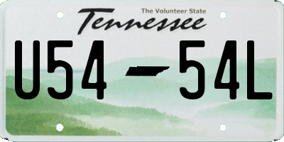 TN license plate U5454L