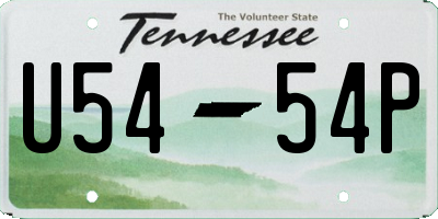 TN license plate U5454P