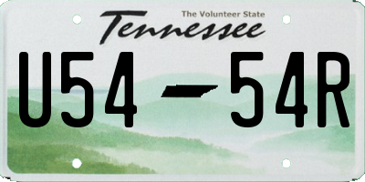 TN license plate U5454R