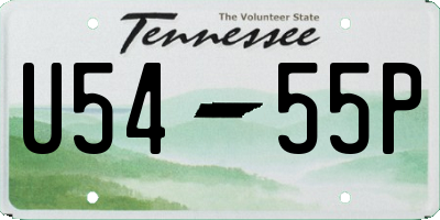 TN license plate U5455P