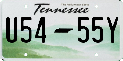 TN license plate U5455Y