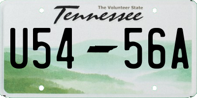 TN license plate U5456A