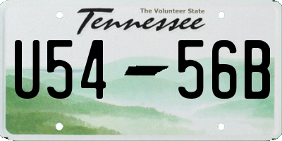 TN license plate U5456B