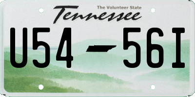 TN license plate U5456I