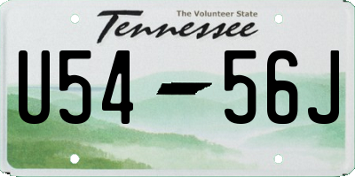 TN license plate U5456J