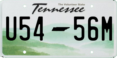 TN license plate U5456M