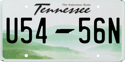 TN license plate U5456N