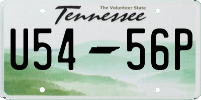 TN license plate U5456P