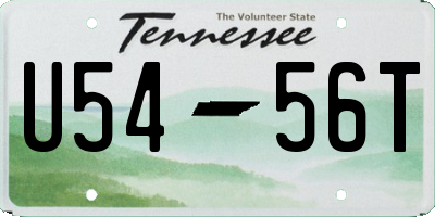 TN license plate U5456T