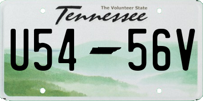 TN license plate U5456V
