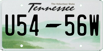 TN license plate U5456W