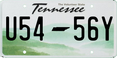 TN license plate U5456Y
