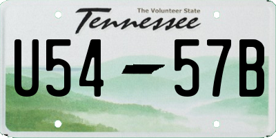 TN license plate U5457B
