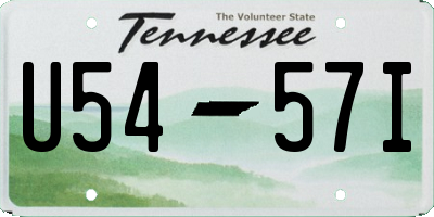 TN license plate U5457I