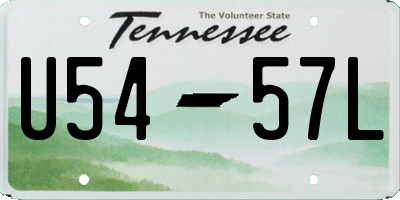 TN license plate U5457L