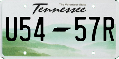 TN license plate U5457R