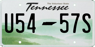 TN license plate U5457S