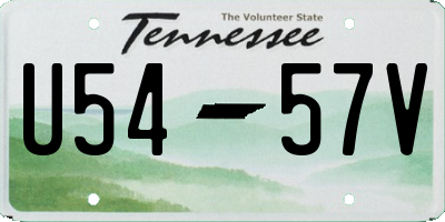 TN license plate U5457V