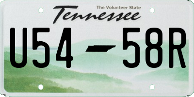 TN license plate U5458R