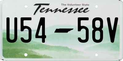 TN license plate U5458V