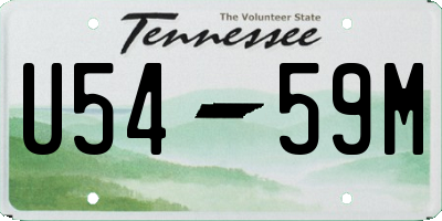 TN license plate U5459M