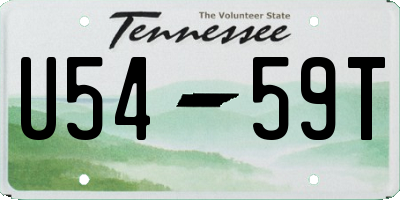 TN license plate U5459T