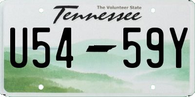 TN license plate U5459Y