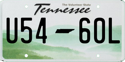 TN license plate U5460L