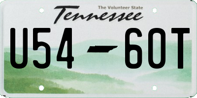 TN license plate U5460T