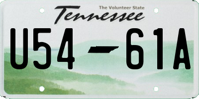 TN license plate U5461A