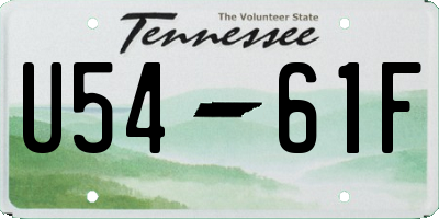 TN license plate U5461F