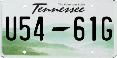 TN license plate U5461G
