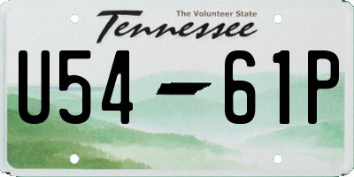 TN license plate U5461P