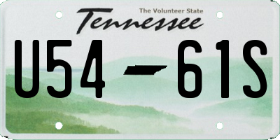 TN license plate U5461S