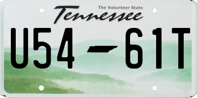 TN license plate U5461T