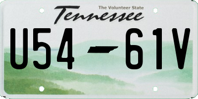 TN license plate U5461V