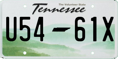 TN license plate U5461X