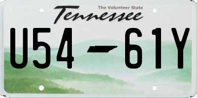 TN license plate U5461Y