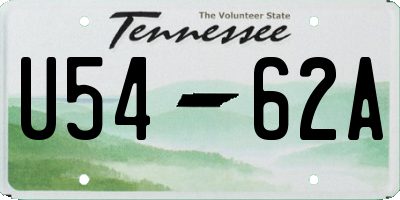TN license plate U5462A