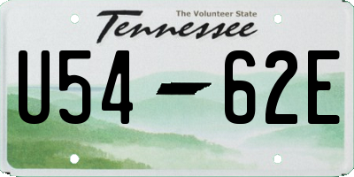 TN license plate U5462E