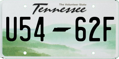 TN license plate U5462F