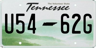 TN license plate U5462G