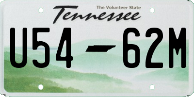 TN license plate U5462M