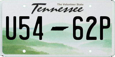 TN license plate U5462P