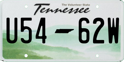 TN license plate U5462W