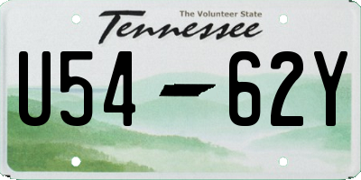 TN license plate U5462Y